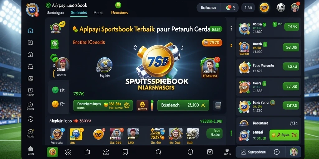 Tampilan utama 797K menampilkan opsi taruhan olahraga yang menarik.