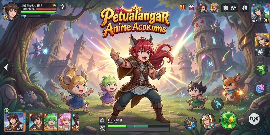 Tampilan gameplay 8II yang menakjubkan dan penuh warna.