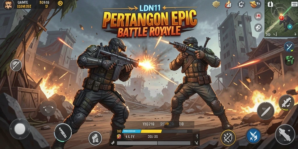 Tampilan menarik dari gameplay LDN11 dalam pertempuran Battle Royale.
