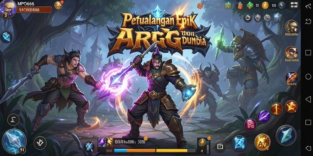 Screenshot MPO666 menampilkan pertarungan epik dalam dunia ARPG yang luas.